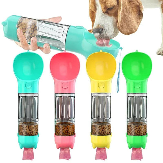 Multifunctional Cat & Dog Water Bottle  4 In 1