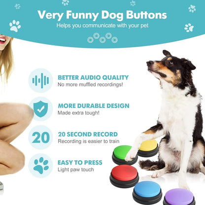 PetSpeak Harmony: Voice Recording Training Buttons for Canine Communication and Intelligent Play